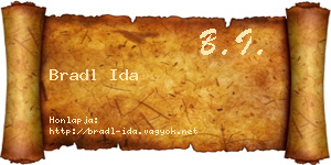 Bradl Ida névjegykártya