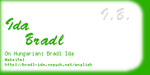 ida bradl business card